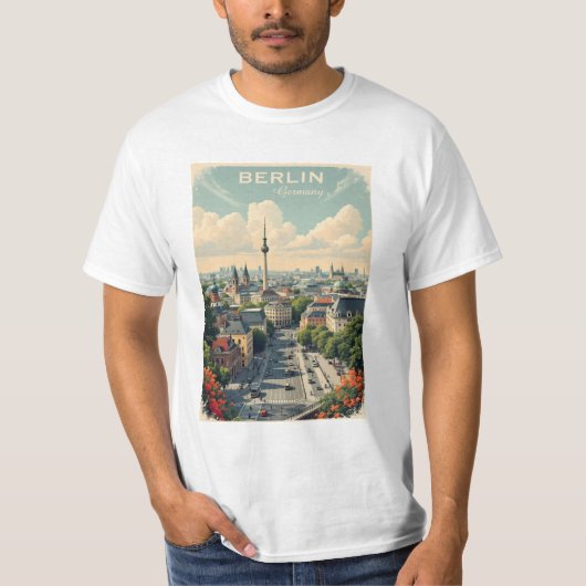 Aangepaste tekst Berlijn, Duitsland T-shirt (Voorkant)