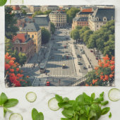 Aangepaste tekst Berlijn, Duitsland Theedoek (Gevouwen)