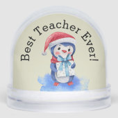 Aangepaste tekst, beste leraar Waterverf Blue Peng Sneeuwbol (Voorkant)