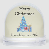 Aangepaste tekst, beste leraar Waterverf Blue Peng Sneeuwbol (Achterkant)