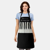 Aangepaste tekst Beste Pianist ooit Naam Muzikant Schort (Gedragen)