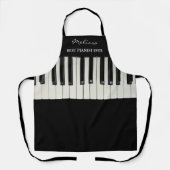 Aangepaste tekst Beste Pianist ooit Naam Muzikant Schort (Voorkant)