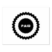 Aangepaste Tekst BETAALDE Duurzame Houten Handvat Rubberstempel (Afrduk)