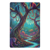 Aangepaste tekst Betoverd bos Mysterieuze blauwe r Mini Klembord (Achterkant)