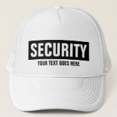 Aangepaste tekst beveiliging Sjabloon Unisex zwart Trucker Pet (Voorkant)