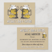 Aangepaste tekst Bier Illustratie Visitekaartje (Voorkant / Achterkant)