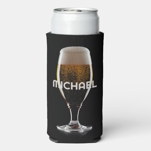 Aangepaste tekst Bierglas Seltzer Blikjeskoeler (Seltzer Achterkant)