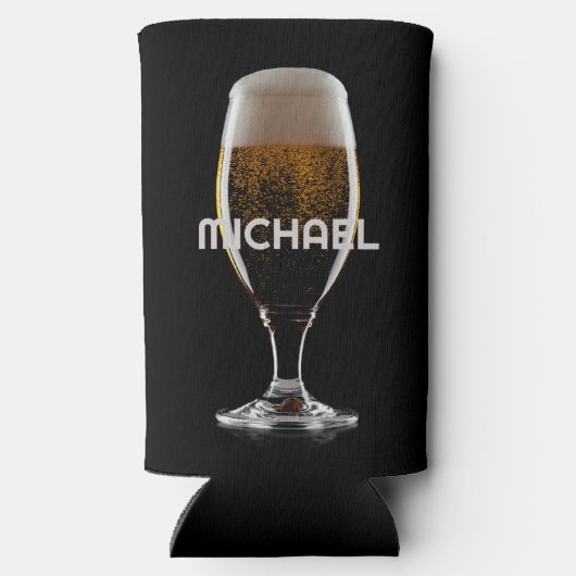 Aangepaste tekst Bierglas Seltzer Blikjeskoeler (Achterkant)