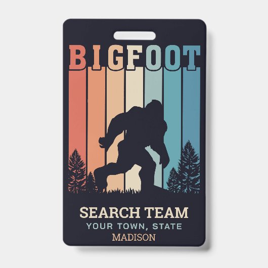 Aangepaste tekst Bigfoot Badge (Voorzijde)