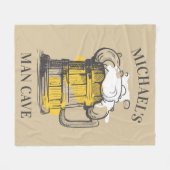 Aangepaste tekst Bijenisolatie Fleece Deken (Voorkant (Horizontaal))