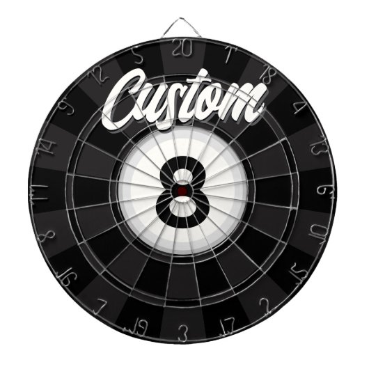 Aangepaste tekst Biljart 8 bal ontwerp - Zwart & W Dartbord (Voorkant)