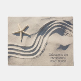 Aangepaste tekst Binnenhuisdeur Starfish strand ho Deurmat