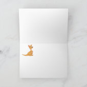 Aangepaste tekst Birthday Fun Australia Kangaroo B Kaart (Binnen)