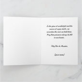 Aangepaste tekst blauw en rood Día de Muertos Kaart (Binnen)