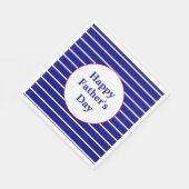 Aangepaste tekst Blauw en Wit Gestreept | Vaderdag Servet (Hoek)