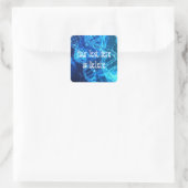 Aangepaste tekst Blauwe Dubbele Helix DNA Strand S Vierkante Sticker (Tas)