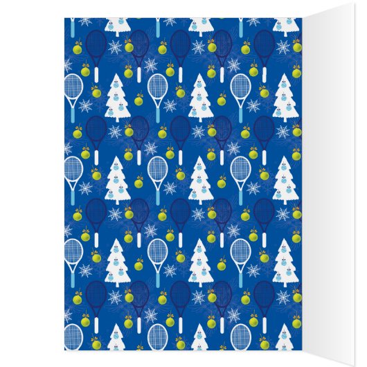 🎾 🎄 aangepaste tekst, blauwe en groene tennis ba (Binnen (Links))