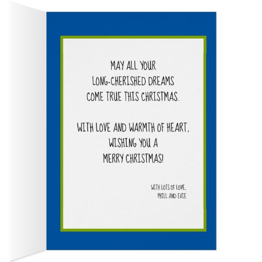 🎾 🎄 aangepaste tekst, blauwe en groene tennis ba (Binnen (Rechts))