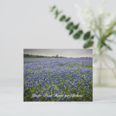 Aangepaste tekst Blauwe lente Blauwbonnetjes Texas Briefkaart (Staand voorkant)