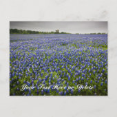 Aangepaste tekst Blauwe lente Blauwbonnetjes Texas Briefkaart (Voorkant)