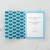 Aangepaste tekst, blauwe Padel verjaardagskaart Kaart (Binnen)