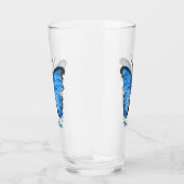 Aangepaste tekst Blauwe vlinder Glas (Rechts)