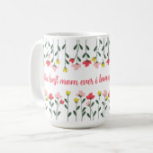 Aangepaste tekst Bloemen Moederdag - Aan de beste  Koffiemok (Voorkant links)