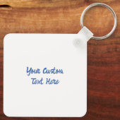 Aangepaste tekst Bloemen Nederlandse Tegels Patroo Sleutelhanger (Achterkant)