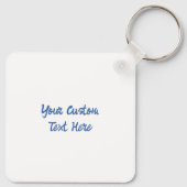 Aangepaste tekst Bloemen Nederlandse Tegels Patroo Sleutelhanger (Achterkant)