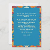 💀Aangepaste tekst Blue Eternal Blossoms wenskaart (Achterkant)