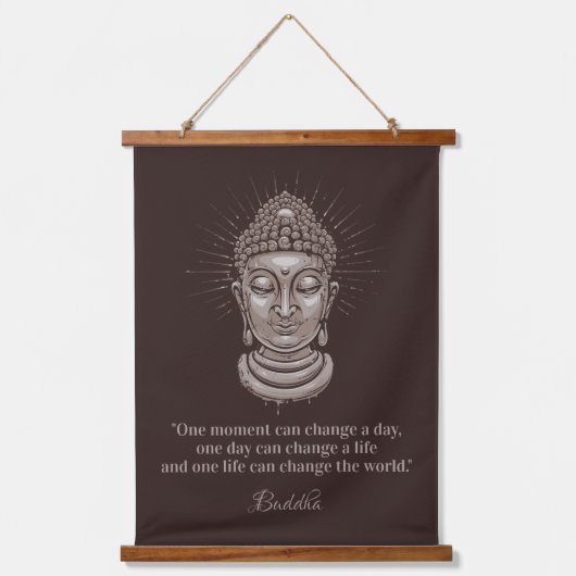 Aangepaste tekst Boeddha-prijsopgave Hangend Wandkleed (Voorkant)
