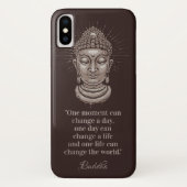 Aangepaste tekst Boeddha Quote telefoongesprekken Case-Mate iPhone Case (Achterkant)