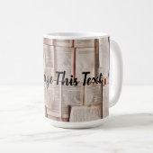 Aangepaste tekst/ Boekbibliotheek Boekomslag lezen Koffiemok (Voorkant rechts)