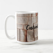 Aangepaste tekst/ Boekbibliotheek Boekomslag lezen Koffiemok (Links)