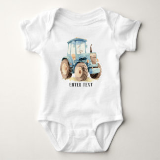 Aangepaste tekst boerentrekkers watercolor romper