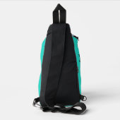 Aangepaste tekst boho pastel pickleball sling bag (Achterkant)