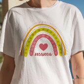 Aangepaste tekst Boho Waterverf regenbooghart T-shirt