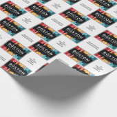 Aangepaste tekst Boston Massachusetts Cadeaupapier (Hoek)