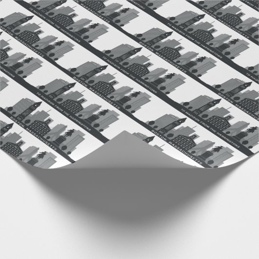 Aangepaste tekst Boston Massachusetts Cadeaupapier (Hoek)