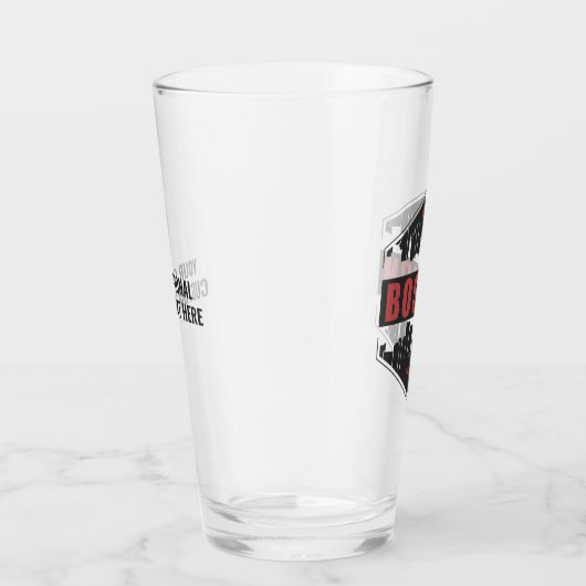 Aangepaste tekst Boston Massachusetts Glas (Rechts)