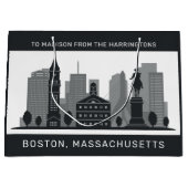 Aangepaste tekst Boston Massachusetts Groot Cadeauzakje (Voorkant)