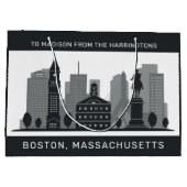 Aangepaste tekst Boston Massachusetts Groot Cadeauzakje (Achterkant)