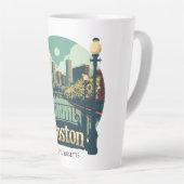 Aangepaste tekst Boston Massachusetts Latte Mok (Rechterhoek)