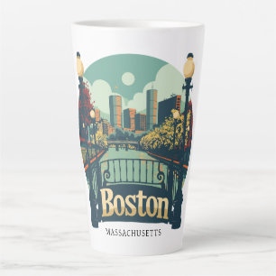 Aangepaste tekst Boston Massachusetts Latte Mok