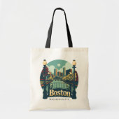 Aangepaste tekst Boston Massachusetts Tote Bag (Voorkant)