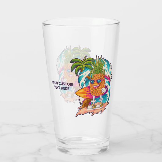 Aangepaste tekst boven ananas glas (Achterkant)