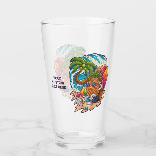 Aangepaste tekst boven ananas glas (Achterkant)