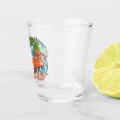 Aangepaste tekst boven ananas shot glas (Rechts)