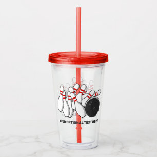 Aangepaste tekst Bowling Strike Acryl Drinkbeker