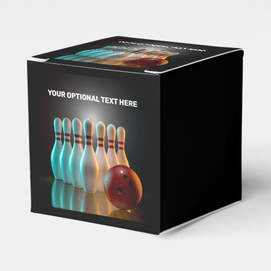 Aangepaste tekst Bowling Strike Bedankdoosjes (Voorkant Zijde)